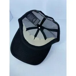 Hurley Men's Corp Staple Trucker Hat - Black/Pink, One Size, 100% Cotton